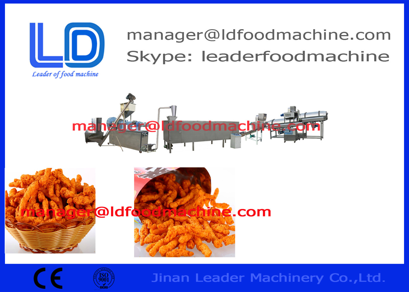 Máquina de Kurkure Cheetos Niknak/equipamento automático da transformação de produtos alimentares
