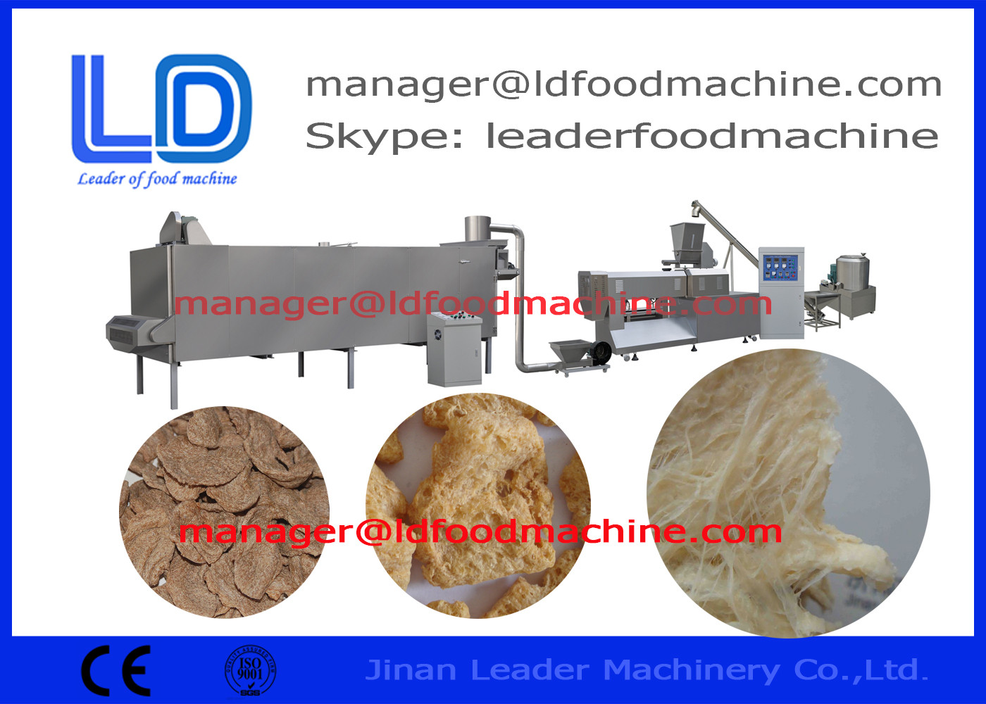 180--equipamento de processamento do feijão de soja 200kg/h, máquina Textured do alimento da proteína da soja